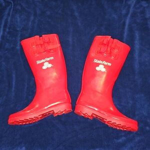 Red Rain Boots
